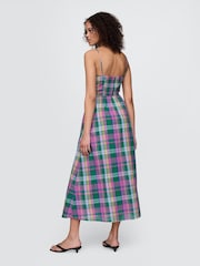 Gap Green Check Drop-Waist Maxi Dress - Image 2 of 5