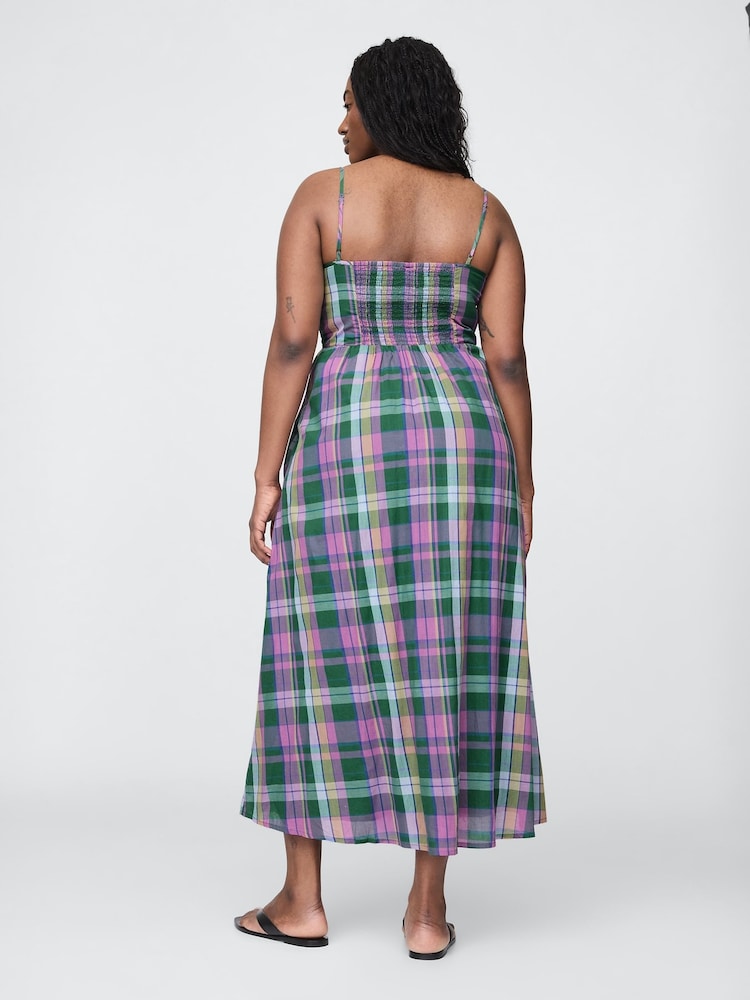Gap Green Check Drop-Waist Maxi Dress - Image 5 of 5