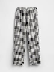 Gap Blue Gingham Trouser Linen Blend Pyjama Bottoms - Image 3 of 3