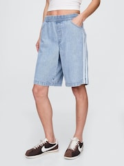 Gap Blue 11" Mid Rise UltraSoft Easy Longline Denim Shorts - Image 1 of 5