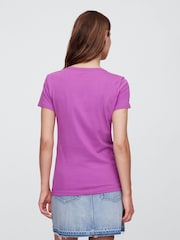 Gap Purple Logo Short Sleeve Crew Neck T-Shirt - Image 2 of 4