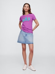 Gap Purple Logo Short Sleeve Crew Neck T-Shirt - Image 3 of 4