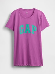 Gap Purple Logo Short Sleeve Crew Neck T-Shirt - Image 4 of 4