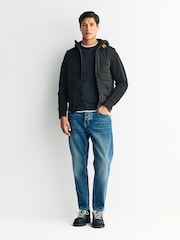 Parajumpers Manfred Fleece Nylon Hooded Black Jacket - Image 2 of 7