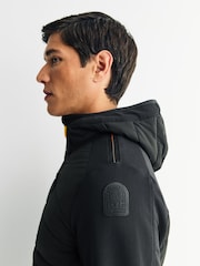Parajumpers Manfred Fleece Nylon Hooded Black Jacket - Image 5 of 7