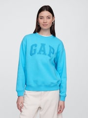 Gap Blue Relaxed Logo Sweatshirt - Image 1 of 5