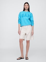 Gap Blue Relaxed Logo Sweatshirt - Image 3 of 5