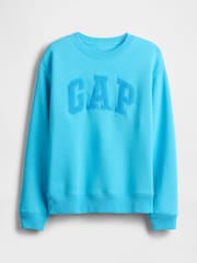 Gap Blue Relaxed Logo Sweatshirt - Image 4 of 5