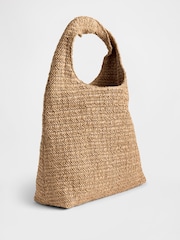 Gap Brown Slouchy Straw Tote Bag - Image 2 of 3