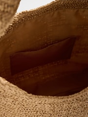Gap Brown Slouchy Straw Tote Bag - Image 3 of 3