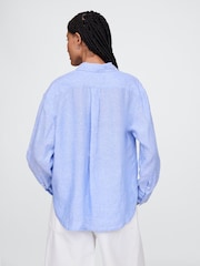 Blauw - Gap 100% linnen oversized overhemd - Image 2 of 4