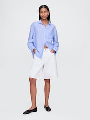 Blauw - Gap 100% linnen oversized overhemd - Image 3 of 4