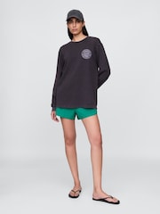 Gap Green High Waisted Running Shorts - Image 1 of 3