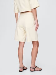 Gap Cream Mid Rise 11"" Longline Denim Shorts - Image 2 of 5