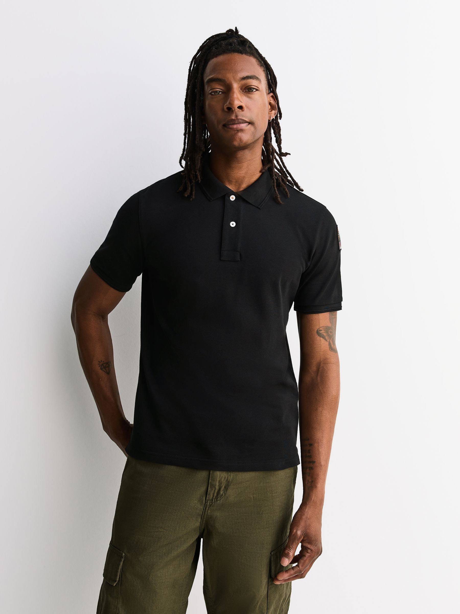 Buy Parajumpers Black Gangapuma Polo Shirt from the Next UK online
