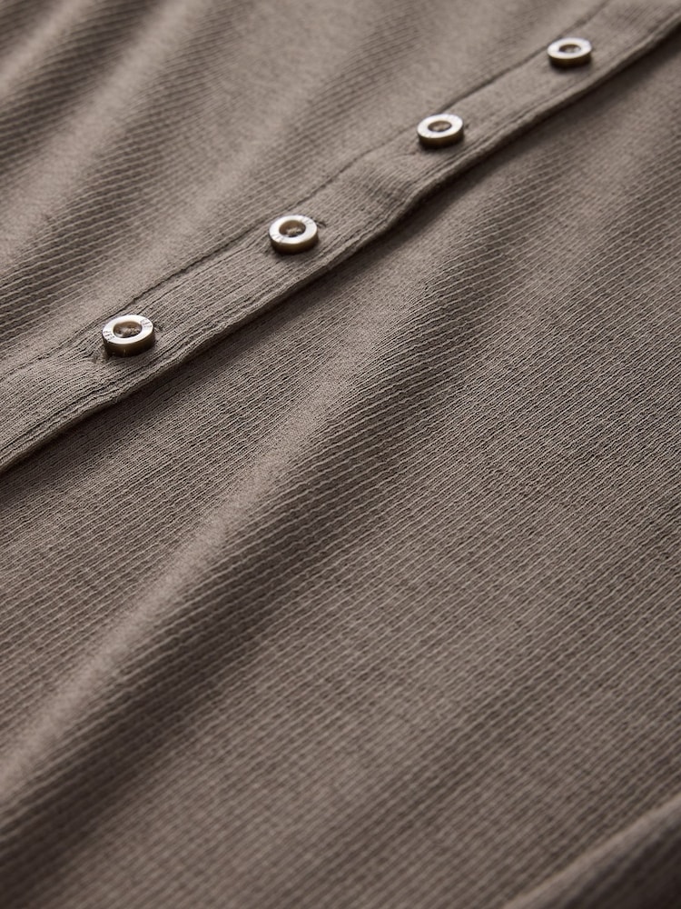 Gap Brown Cotton-Modal Modern Ribbed Cardigan Vest - Image 5 of 5