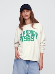 Gap Grey Logo Crew Neck Sweatshirt - Image 1 of 5