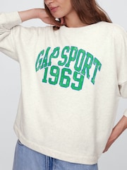 Gap Grey Logo Crew Neck Sweatshirt - Image 4 of 5