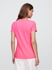 Gap Bright Pink Logo Short Sleeve Crew Neck T-Shirt - Image 2 of 4