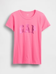 Gap Bright Pink Logo Short Sleeve Crew Neck T-Shirt - Image 4 of 4