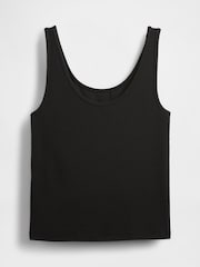 Gap Black Modern Cotton-Modal Scoop Neck Cropped Vest - Image 5 of 5