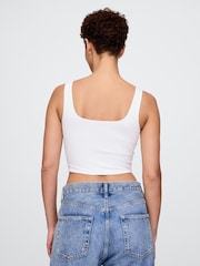 Blanco - Top corto de punto CloseKnit de Gap - Imagen 2 de 5