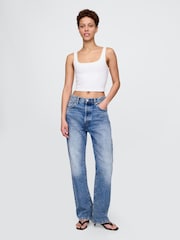 Blanco - Top corto de punto CloseKnit de Gap - Imagen 3 de 5
