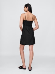 Gap Black Linen-Blend A-Line Mini Dress - Image 2 of 3