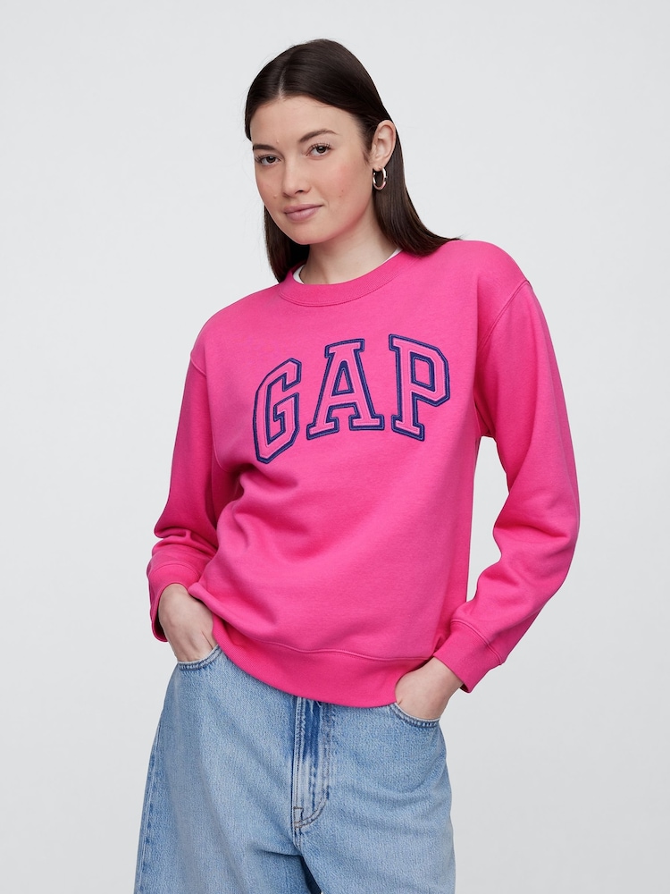 Gap Pink Relaxed Logo Sweatshirt - Image 1 of 5