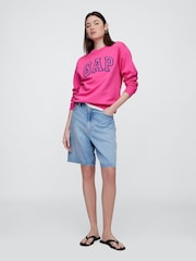 Gap Pink Relaxed Logo Sweatshirt - Image 3 of 5