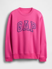 Gap Pink Relaxed Logo Sweatshirt - Image 4 of 5