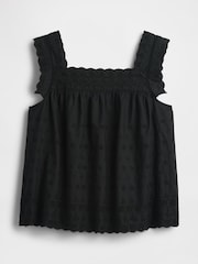 Negro - Gap DÔEN Eyelet Sleeveless Top - Imagen 5 de 6