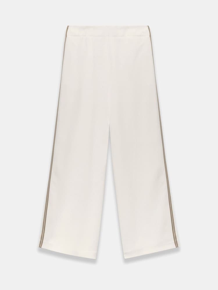 Mint Velvet White Side Stripe Wide Trousers - Image 6 of 8