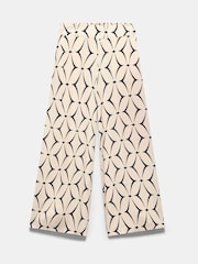 Mint Velvet Cream Geo Print Wide Leg Trousers - Image 6 of 8