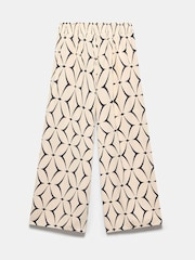 Mint Velvet Cream Geo Print Wide Leg Trousers - Image 7 of 8