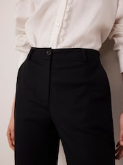 Mint Velvet Black Cropped Tapered Trousers - Image 4 of 7