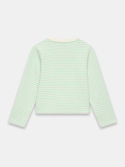 Mint Velvet Green Textured Striped Sweatshirt - Image 7 of 8