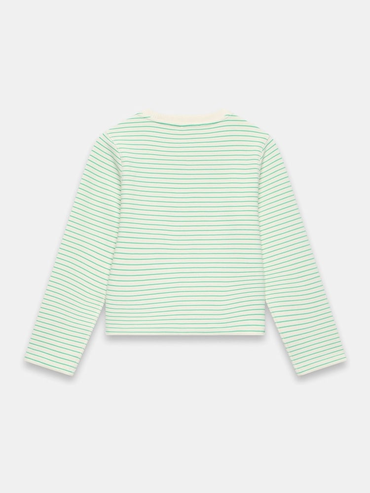 Mint Velvet Green Textured Striped Sweatshirt - Image 7 of 8