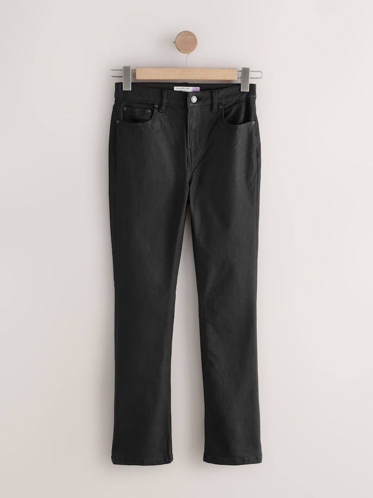 Black Hourglass Coated Denim Bootcut Jeans - Image 1 of 3 Black Hourglass Coated Denim Bootcut Jeans - Image 1 of 3