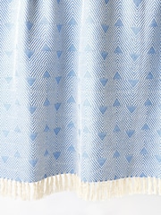 Oliver Bonas Blue Niru Woven Geometric Throw - Image 4 of 4