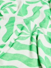 Oliver Bonas Green Azure Palm Tile Jacquard Throw - Image 3 of 5