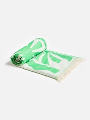 Oliver Bonas Green Azure Palm Tile Jacquard Throw - Image 4 of 5