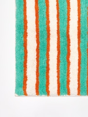 Oliver Bonas Green Striped Bath Mat - Image 3 of 4