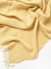 Oliver Bonas Yellow Niru Woven Chevron Throw - Image 2 of 4