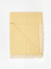 Oliver Bonas Yellow Niru Woven Chevron Throw - Image 3 of 4