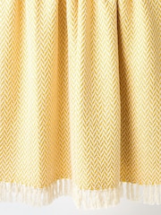 Oliver Bonas Yellow Niru Woven Chevron Throw - Image 4 of 4