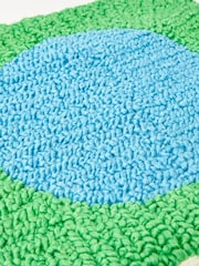 Oliver Bonas Green Circle Boucle Cushion Cover - Image 3 of 3