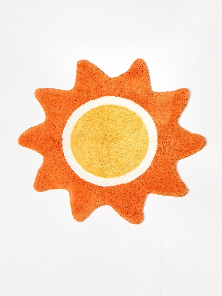Oliver Bonas Orange Sun Shaped Bath Mat - Image 2 of 5 Oliver Bonas Orange Sun Shaped Bath Mat - Image 2 of 5