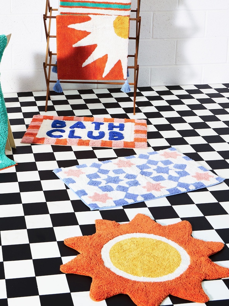 Oliver Bonas Orange Sun Shaped Bath Mat - Image 5 of 5 Oliver Bonas Orange Sun Shaped Bath Mat - Image 5 of 5