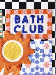 Oliver Bonas Pink Bath Club Bath Mat - Image 2 of 4